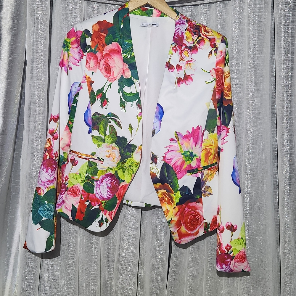 Fashion Nova Multicolor Floral Blazer